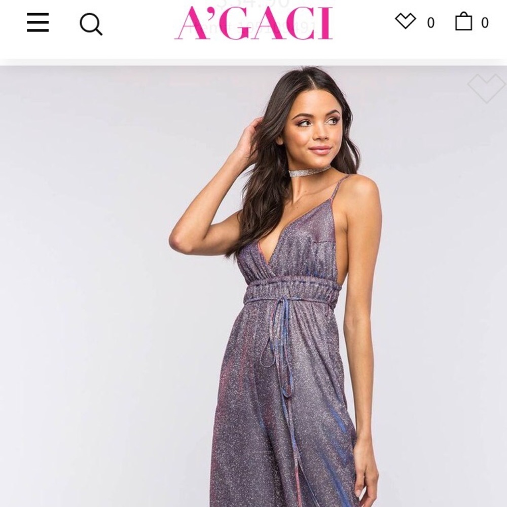 Purple and silver jumpsuit size M